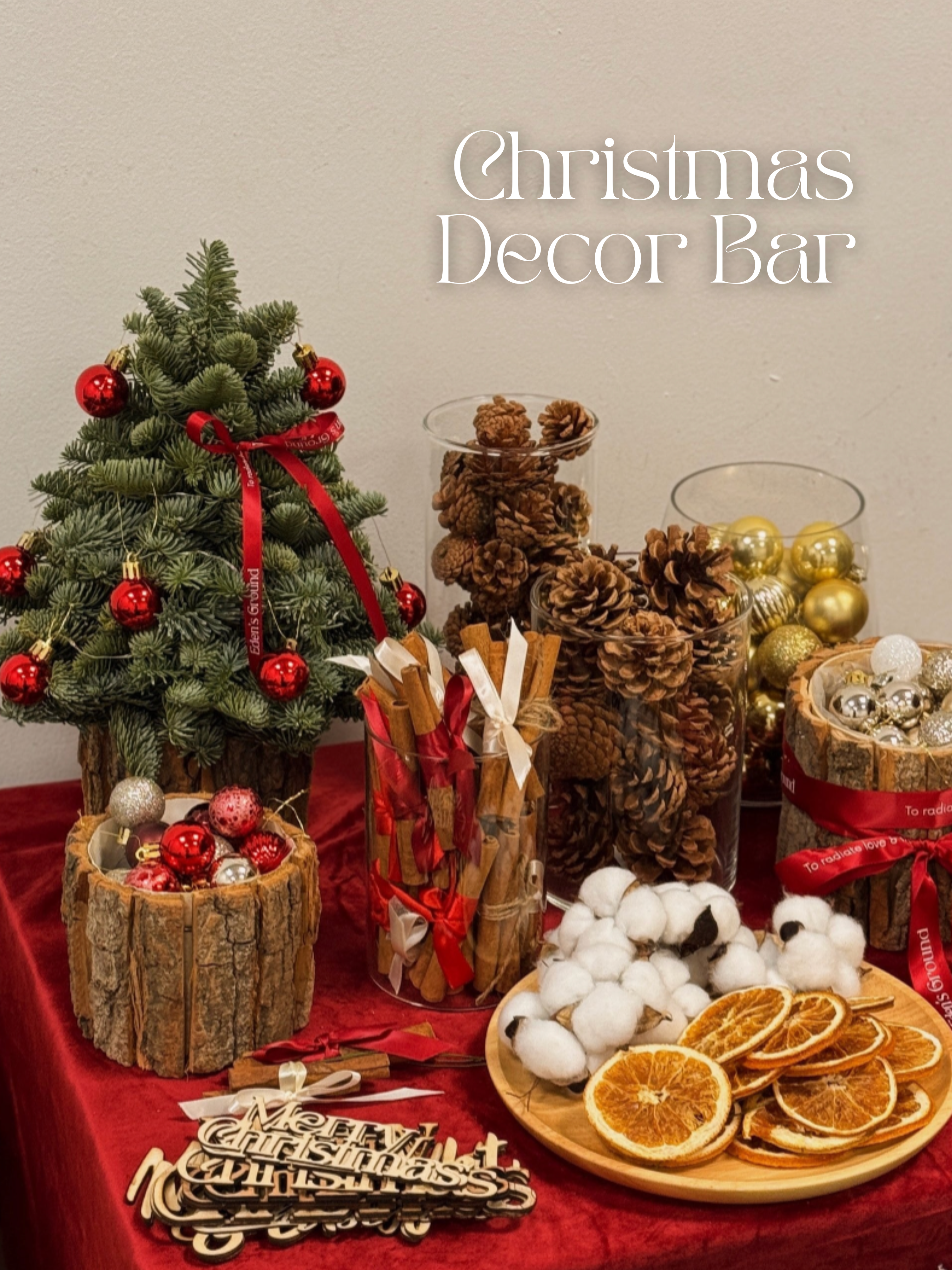 FESTIVE* Christmas Decor Bar: Wreath or Mini Christmas Tree