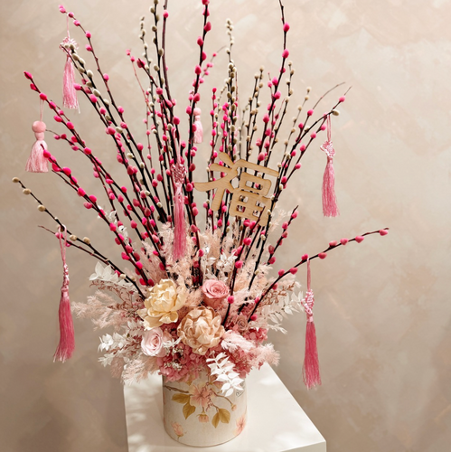 lunar new year cny chinese huat blessing abundance prosperity pink 2025