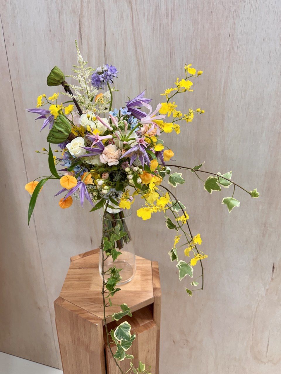 Custom Bridal Bouquet inspired by studio ghibli, crafted by Eden's Ground.