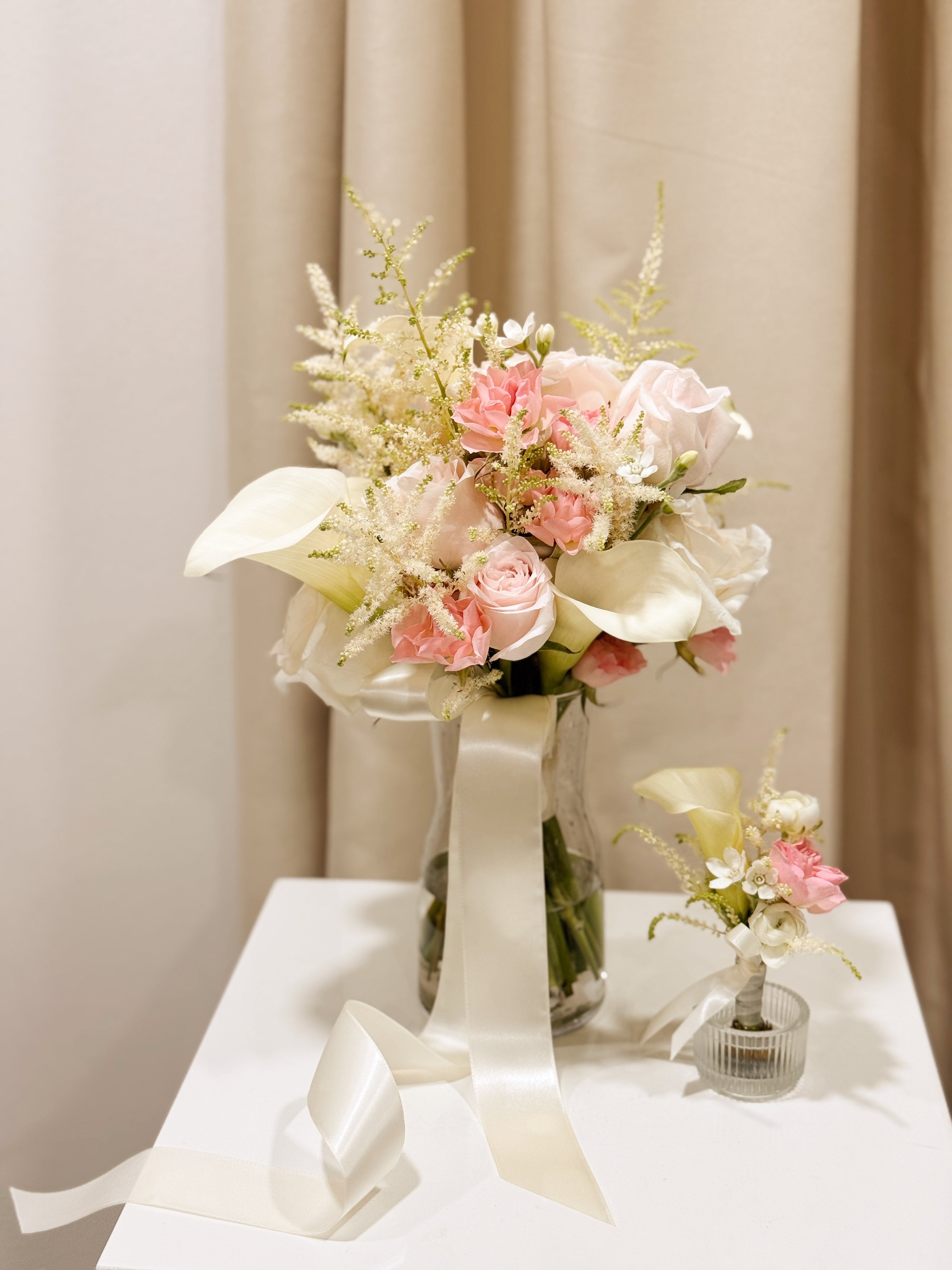 Custom Bridal Bouquet made with fresh flowers crafted by Eden's Ground.