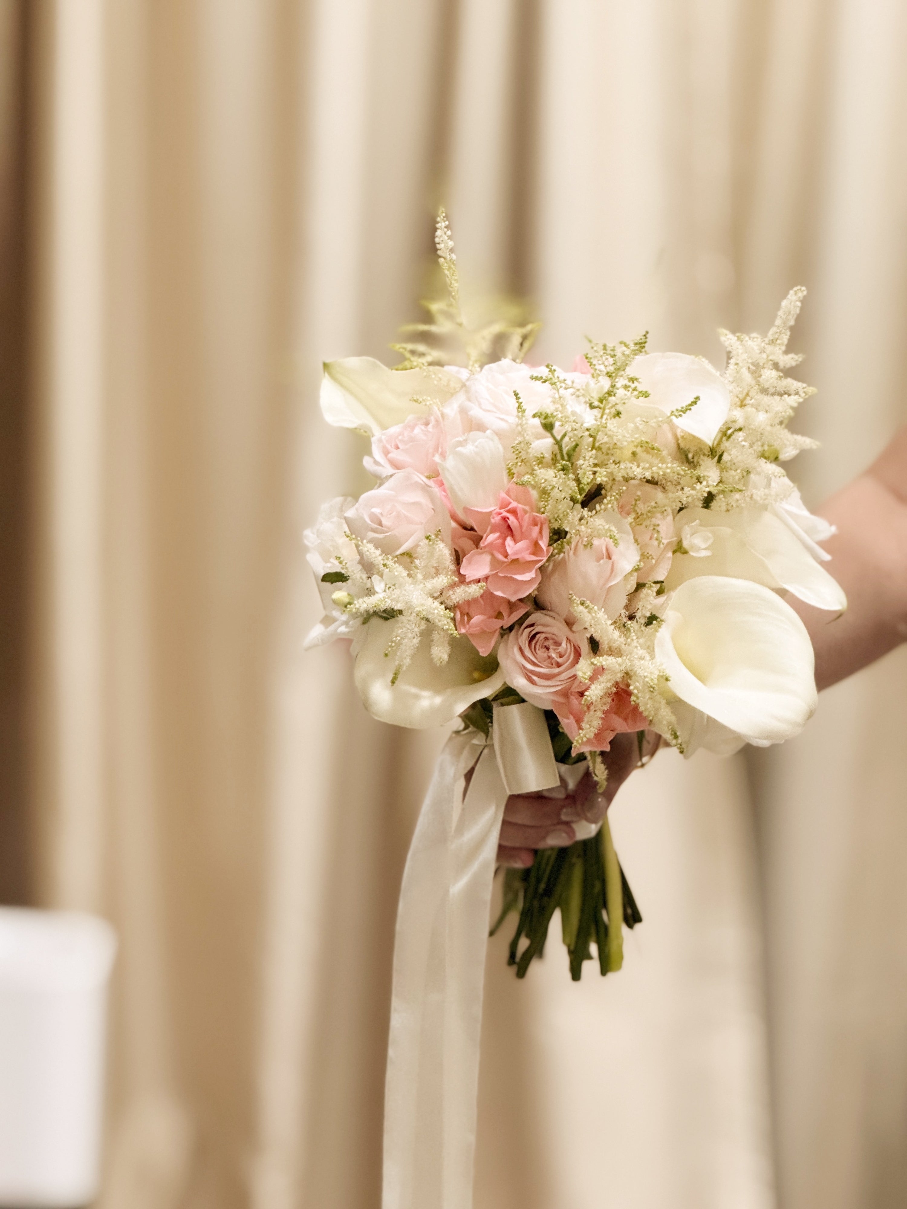 Custom Bridal Bouquet made with fresh flowers crafted by Eden's Ground.