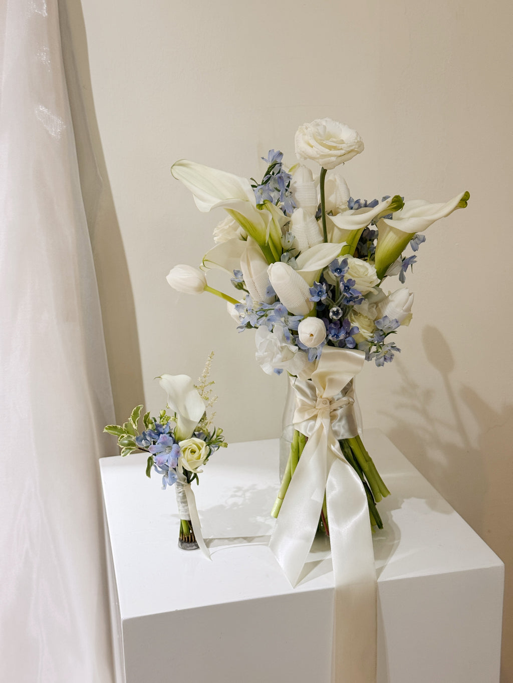 Custom Bridal Bouquet made with fresh flowers crafted by Eden's Ground.