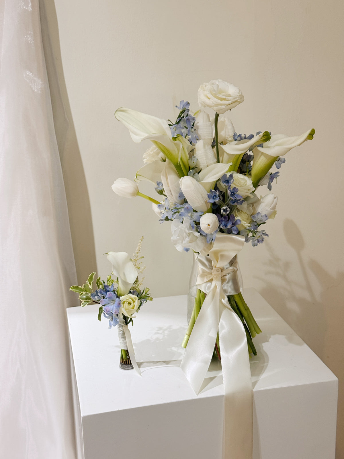 Custom Bridal Bouquet made with fresh flowers crafted by Eden's Ground.