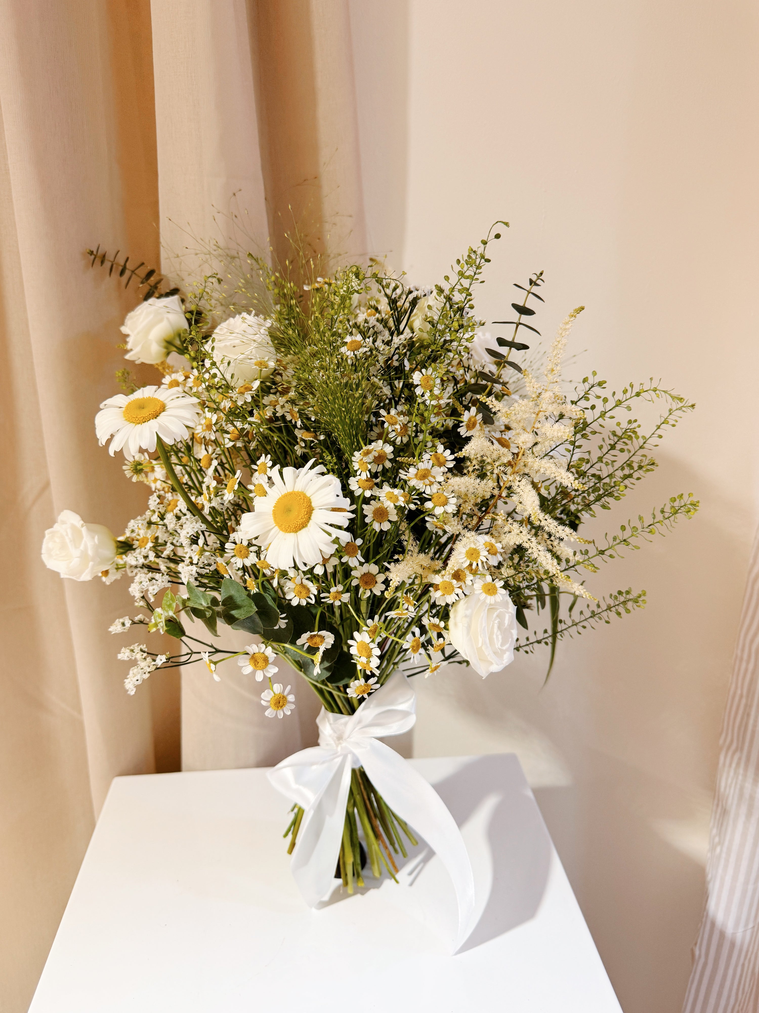 Custom Bridal Bouquet made with fresh flowers crafted by Eden's Ground.