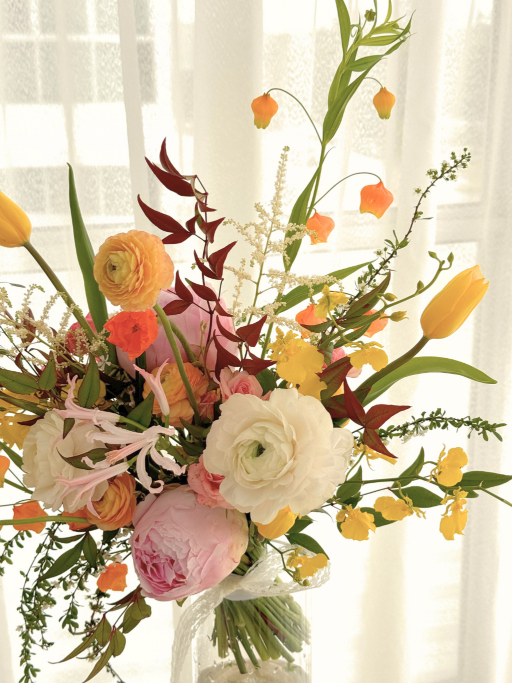 Custom Bridal Bouquet made with fresh flowers crafted by Eden's Ground.