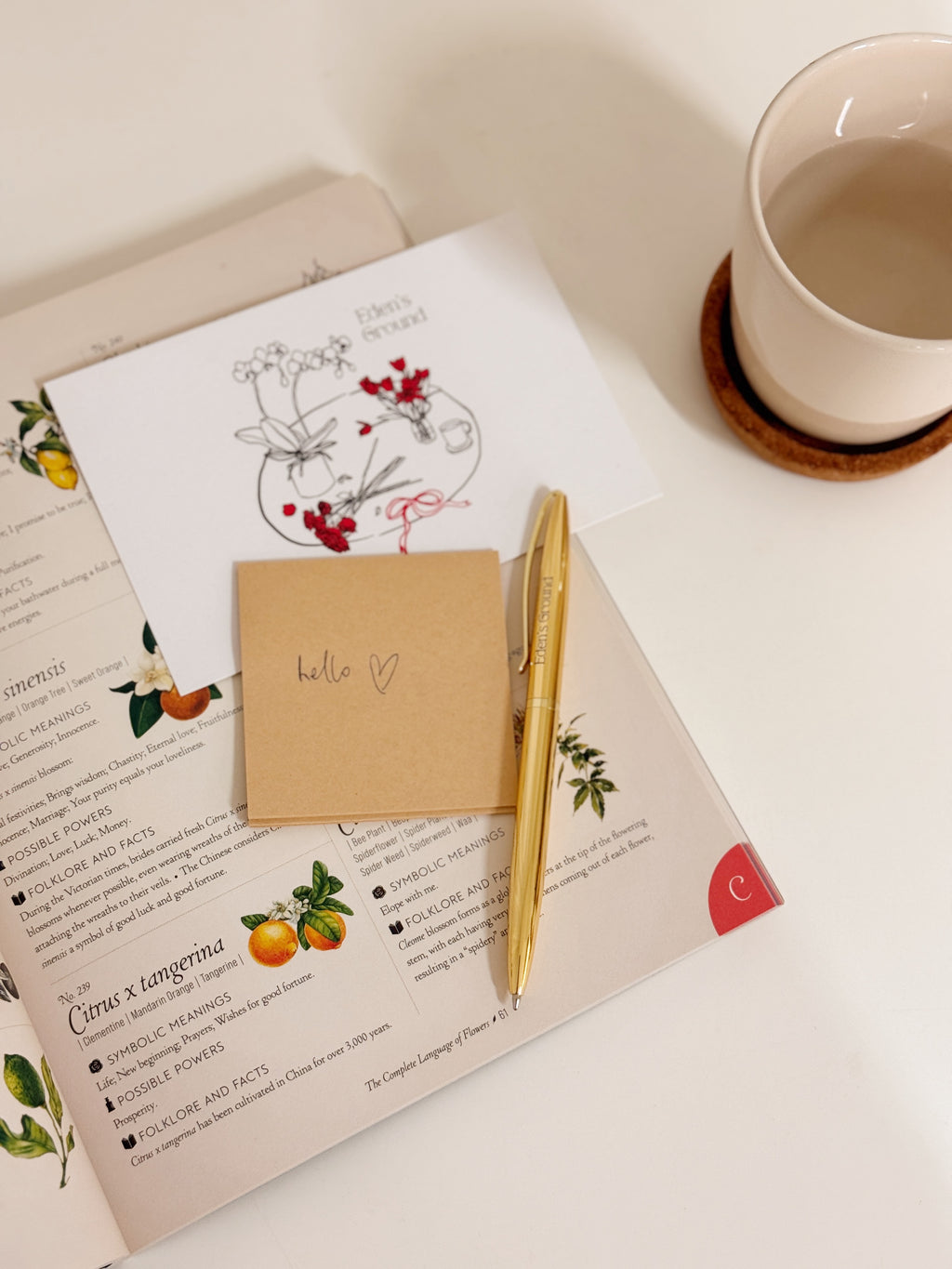 An elegant gold ballpoint pen with a smooth writing flow.