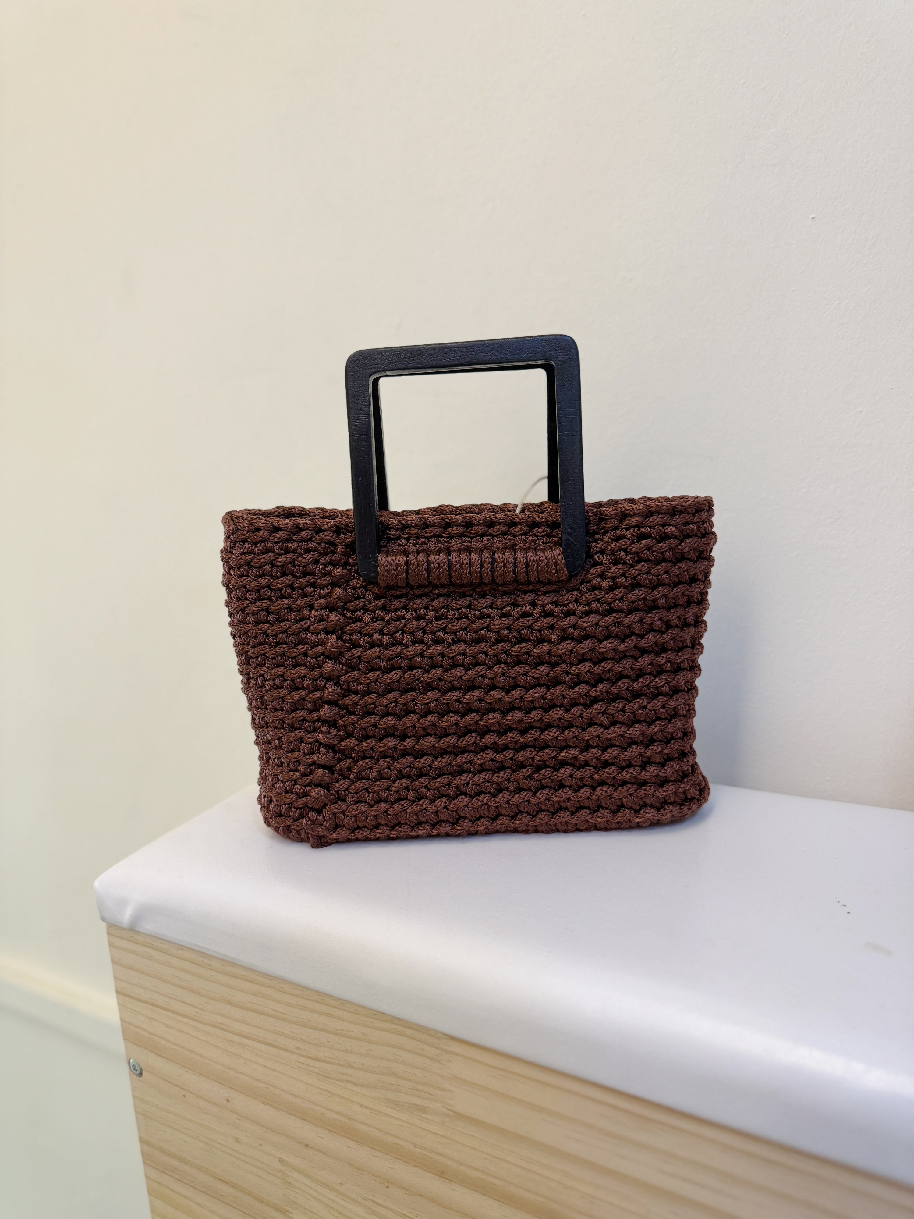 Crochet Classic Small Tote in Cherry Wood