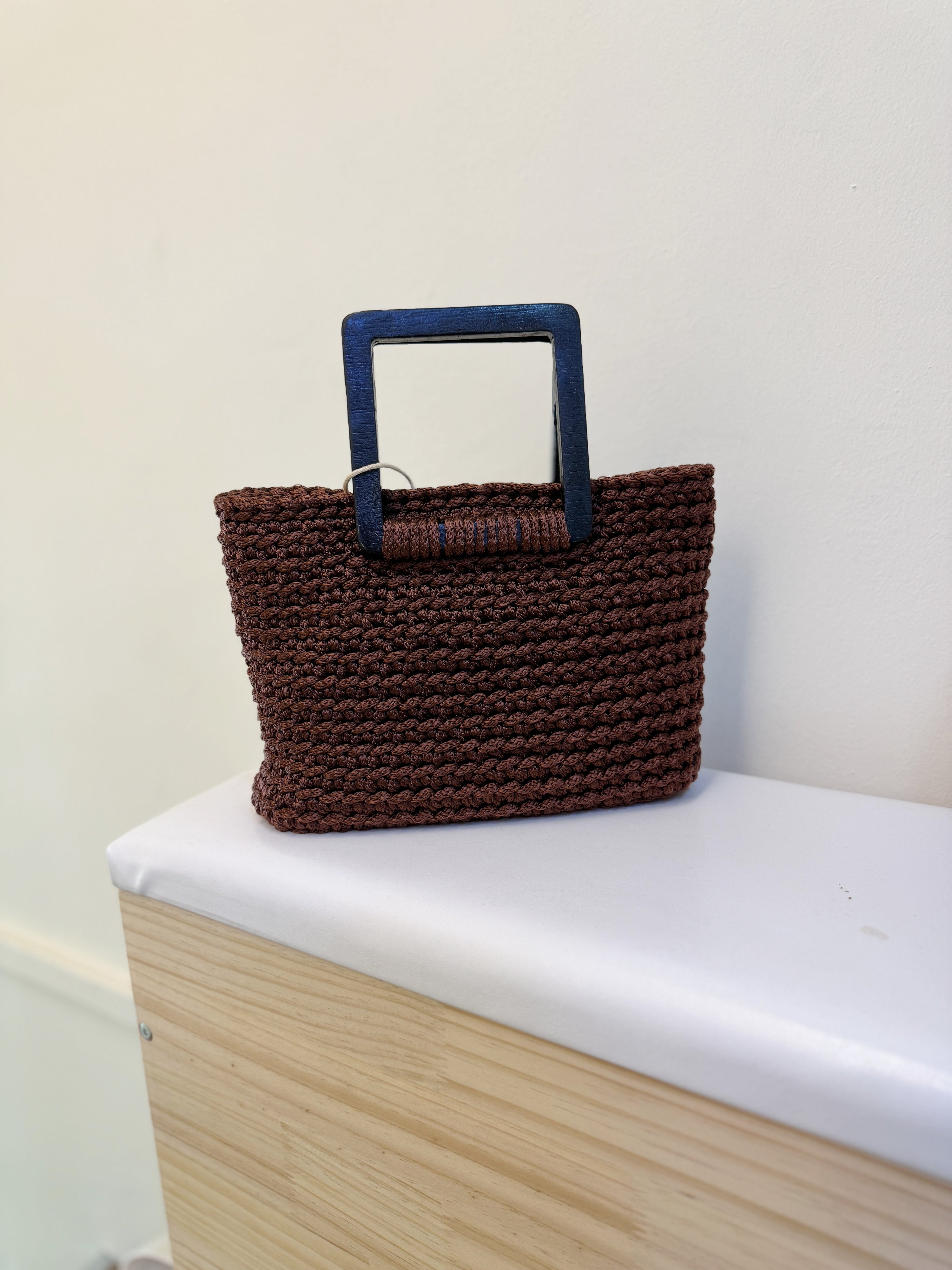 Handmade handcrochet bags purse made in Singapore sg local handcraft craft diy quality premium crochet knit mother love birthday present gift idea high fashion design free delivery artisan tote bag tote golden sunshine sand beige happy influencer celebrity it bag