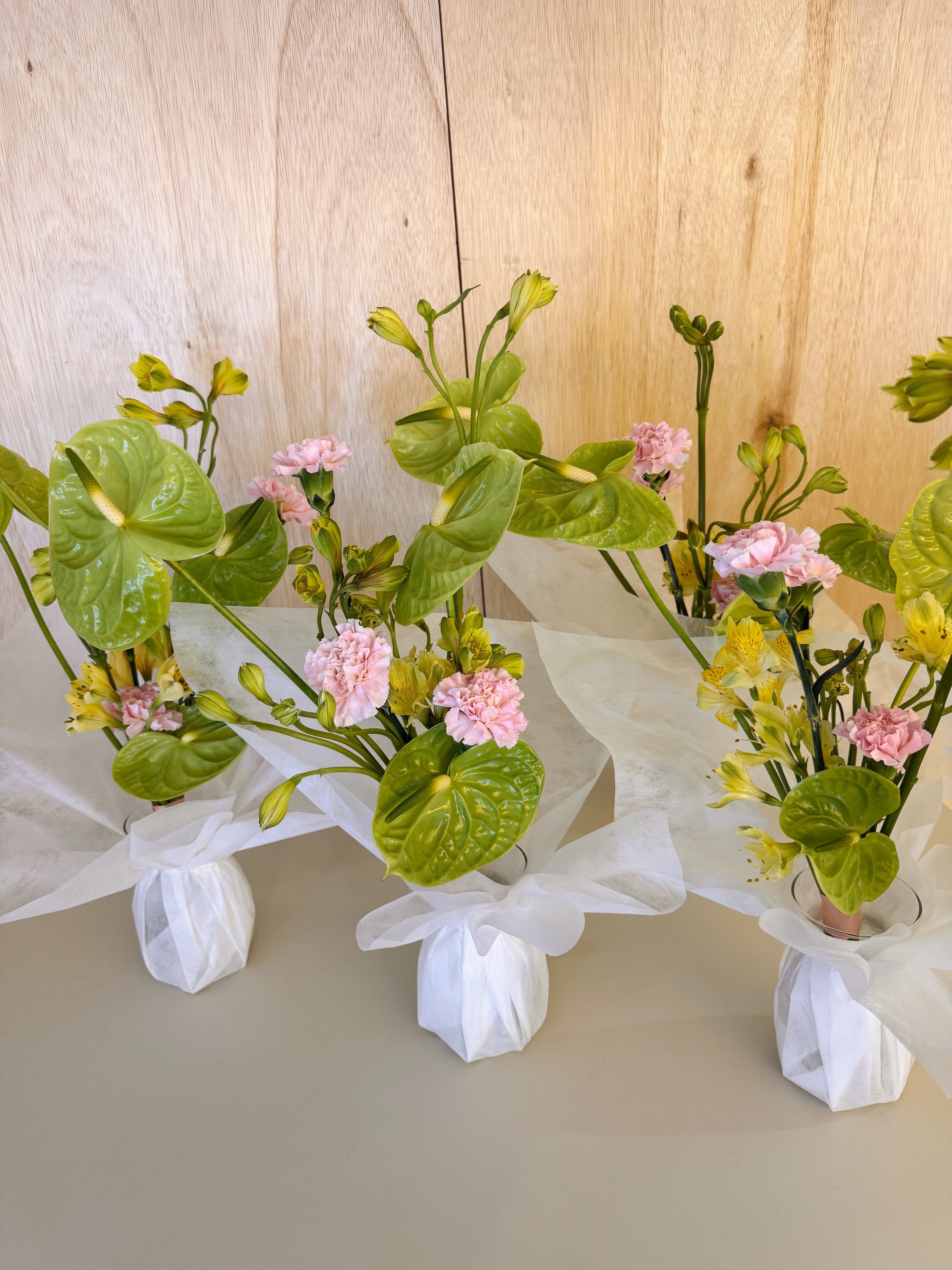 Ikebana Inspired Vase Arrangement made with playful colours for luxury brand like Chanel and Dior in Singapore for gifting VIPs and VICs in Singapore, by Eden's Ground, a floral design studio.