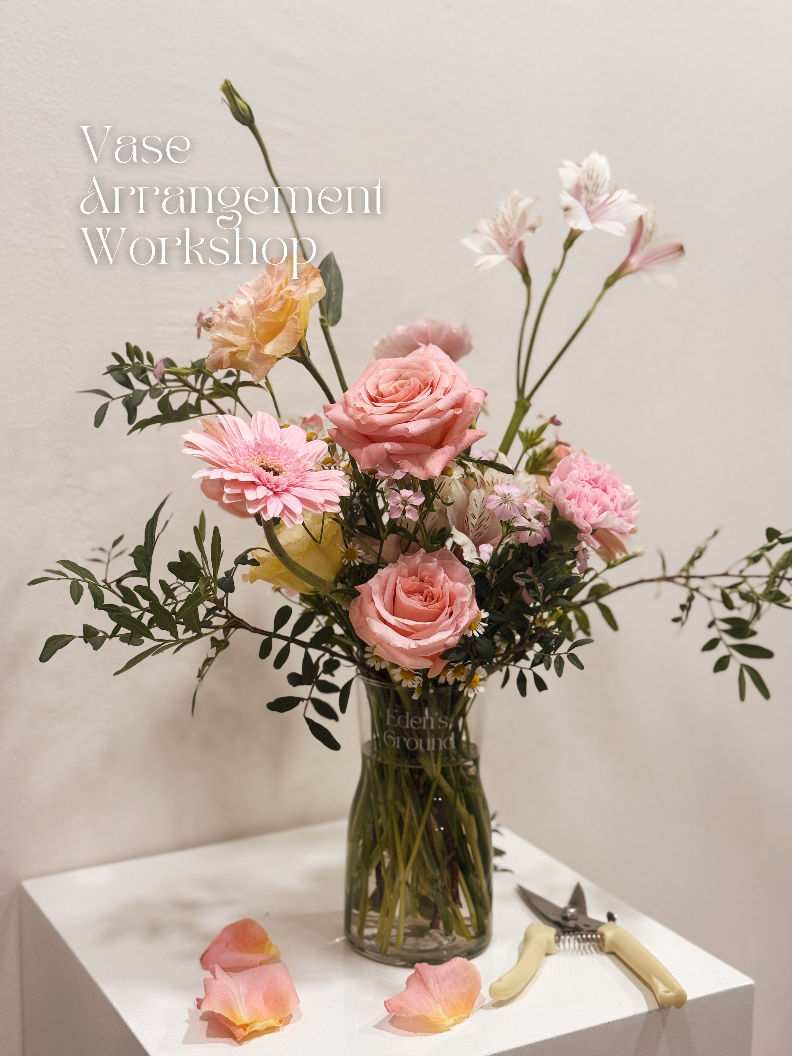 Celebrate Mother’s Day 2025 with a fresh flower vase arrangement workshop by Eden’s Ground, hosted by NTU Alumni Club.