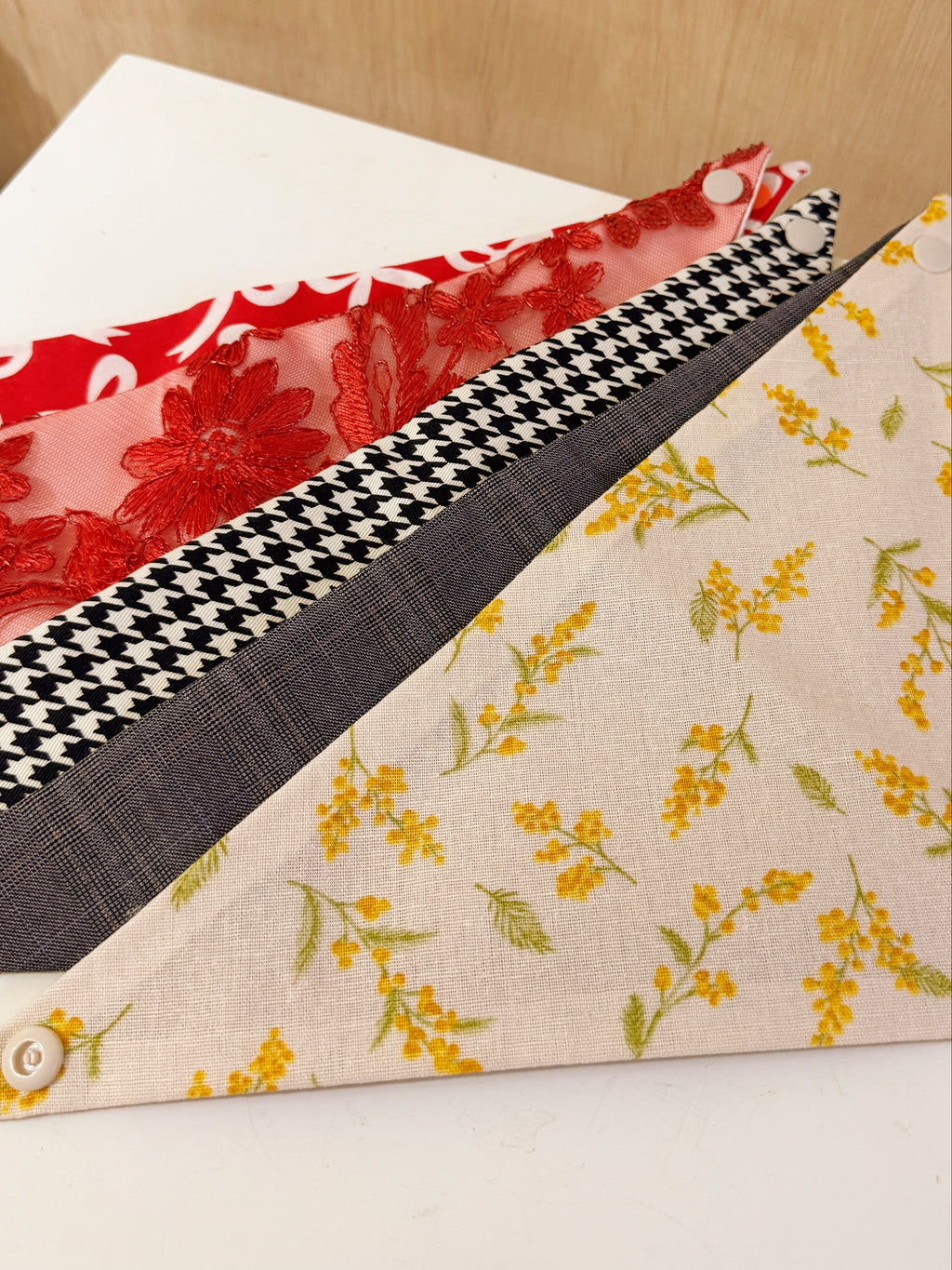 Handmade in Singapore, cats and dogs pet bandana for CNY and VDAY, by Glisten Couture.