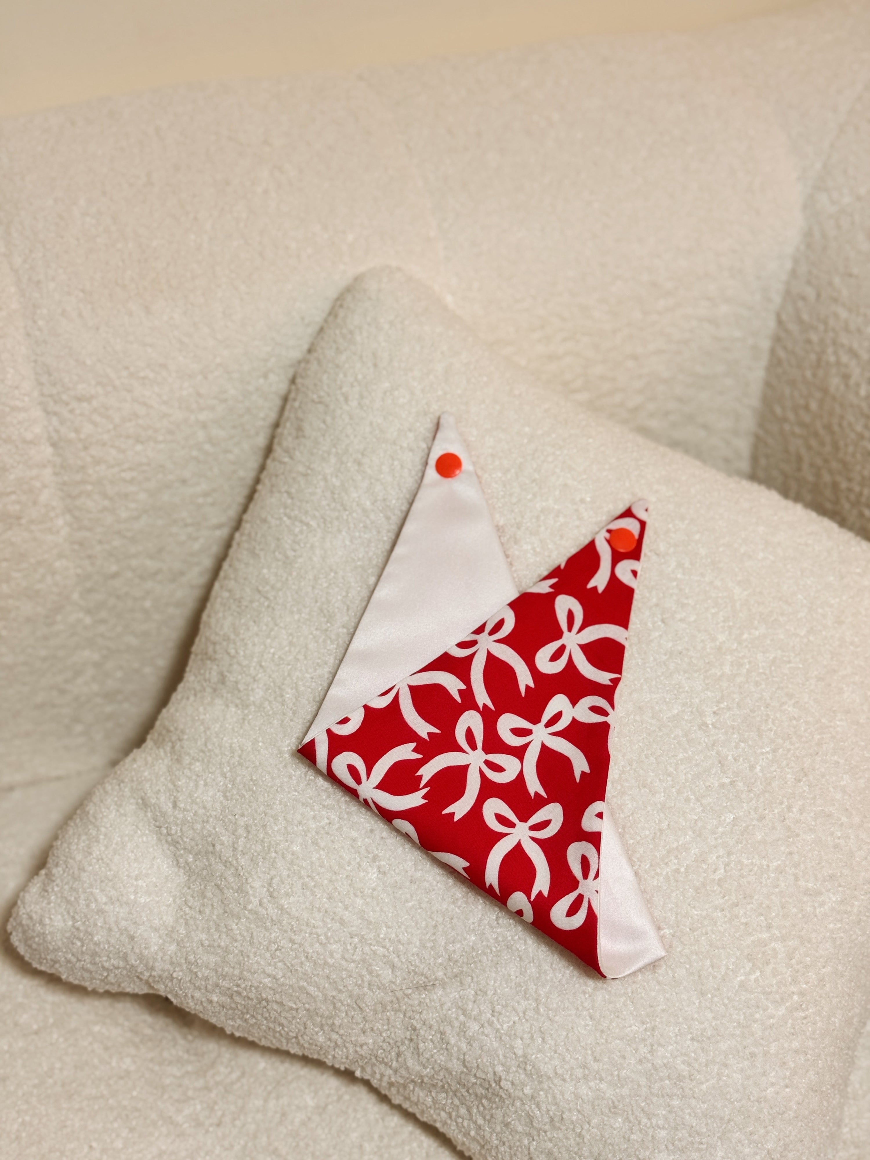 Handmade in Singapore, cats and dogs pet bandana for CNY and VDAY, by Glisten Couture.