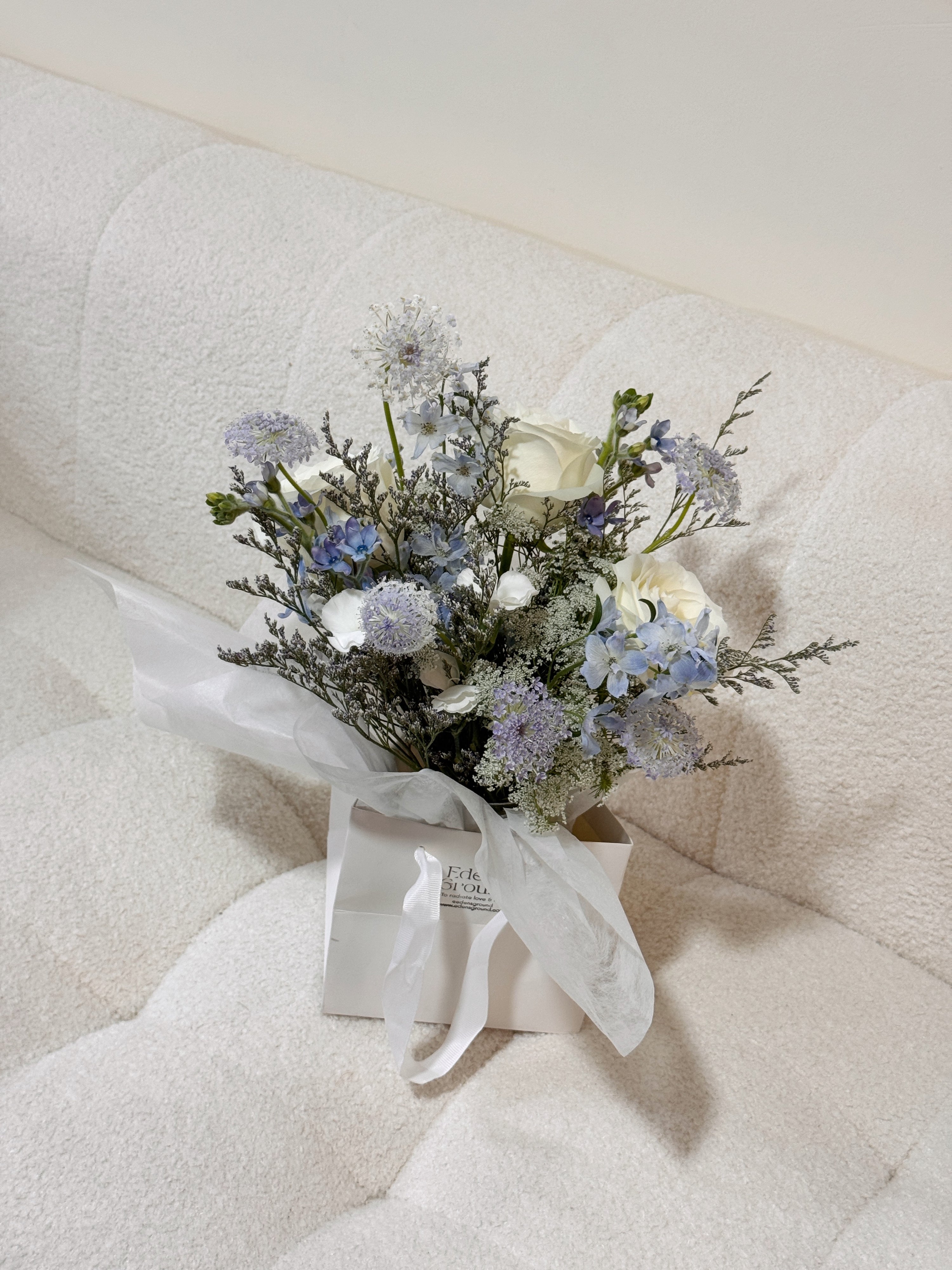 Vase Arrangement Bouquet for luxury brand like Chanel and Dior in Singapore for festive gifting in Singapore, by Eden's Ground, a floral design studio.