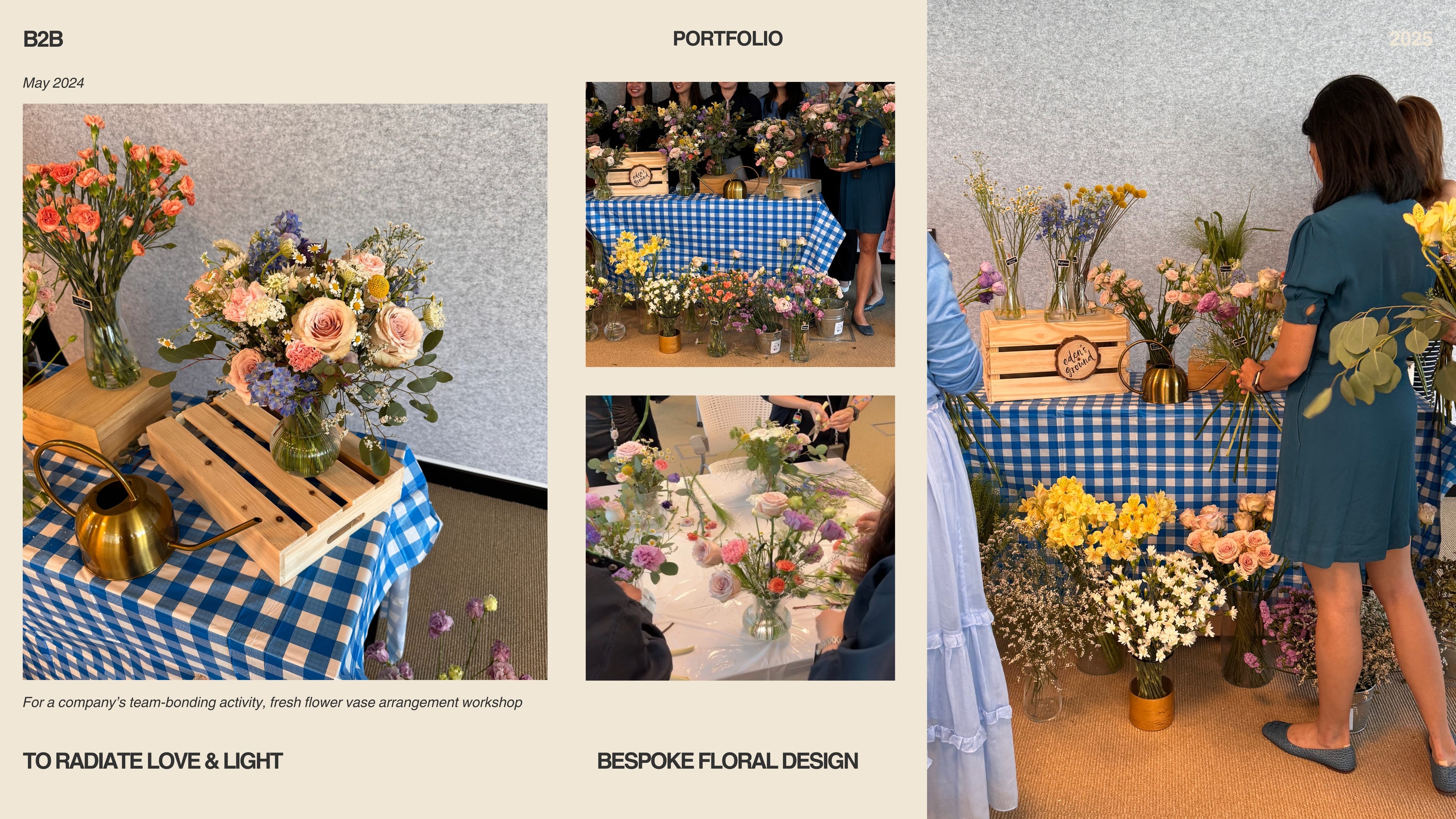 workshop for employees in singapore to boost morale and relationships connection and teamwork bringing flowers to you at your doorstep to your office delivery set up and tear down bright and happy colours mid day stress relieve stress free unwind with floral design